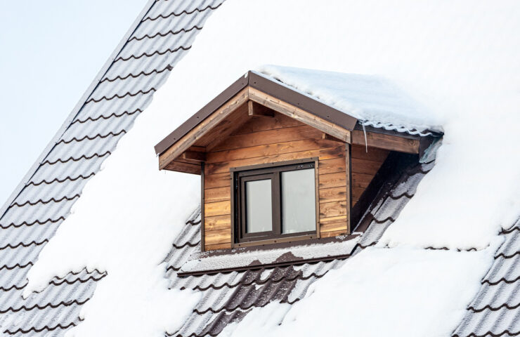 obciażenia śniegowe - dach z śniegiem