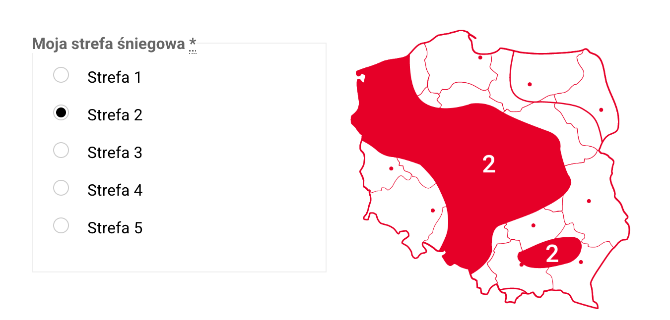 mapa stref śniegowych w wiazary.pl